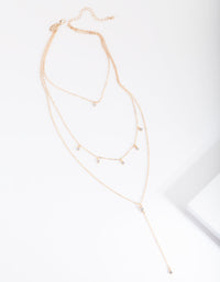 Gold Diamante Multi Necklace - link has visual effect only