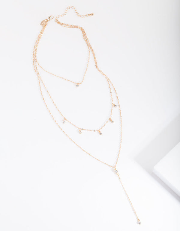 Gold Diamante Multi Necklace