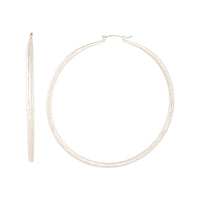 Pale Rose Gold Rounded Diamond Cut Hoop - link has visual effect only