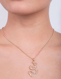 Gold Dragon Earrings Necklace Set - link has visual effect only