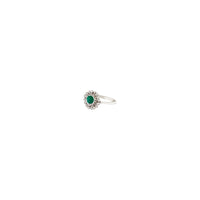 Antique Silver Round Triple Row Diamante Ring - link has visual effect only