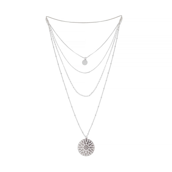 Multi Row Delicate Silver Filigree Choker