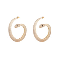 Gold Texture Snake Statement Earrings - link has visual effect only