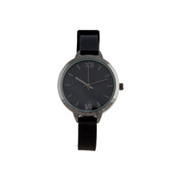 Black Skinny PU Strap Watch - link has visual effect only