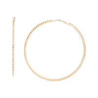 Gold Large Diamante Hoop Earrings - link has visual effect only