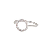 Silver Cubic Zirconia Open Circle Ring - link has visual effect only