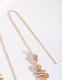 Textured Snake Thread Through Earrings - link has visual effect only