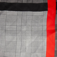 Black White Check Red Stripe Bandana Hair Scarf - link has visual effect only