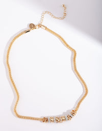 Silver Glitter Gold Necklace - link has visual effect only