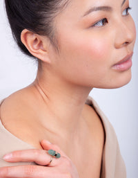 Gold Jade Semi-Precious Shard Ring - link has visual effect only