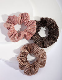 Pink Metallic Scrunchie 3 Pack - link has visual effect only