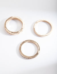 Gold Diamante Star Ring Stack - link has visual effect only