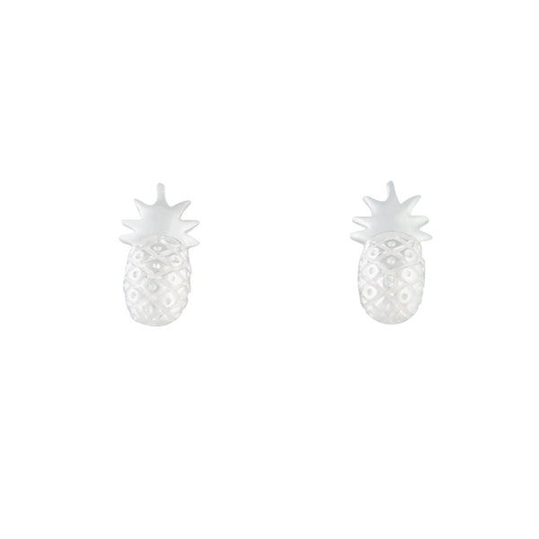 Sterling Silver Pineapple Stud Earrings