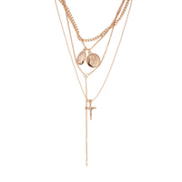 Gold Y-Neck Layered Necklace - link has visual effect only