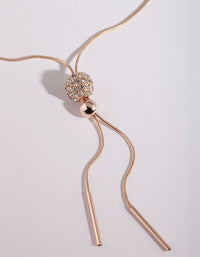 Rose Gold Fireball Snake Chain Necklace - link has visual effect only