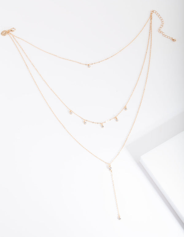 Gold Diamante Multi Necklace
