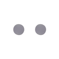Grey Flat Crooked Circle Stud Earrings - link has visual effect only