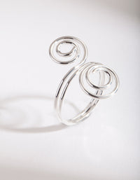 Silver Double End Swirl Ring - link has visual effect only