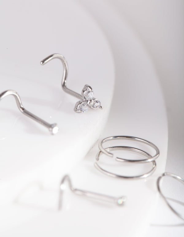 Nose Ring & Stud 6 Pack