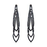 Midnight Gunmetal Loop Cup Chain Earrings - link has visual effect only