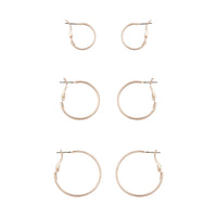 Rose Gold Sleeper Hoop Earring 3 Pack - link has visual effect only
