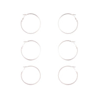 Silver Gold Gunmetal Glitter Hoop Earring Pack - link has visual effect only