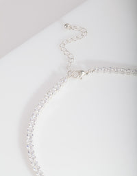 Silver Cubic Zirconia Jewellery Set - link has visual effect only