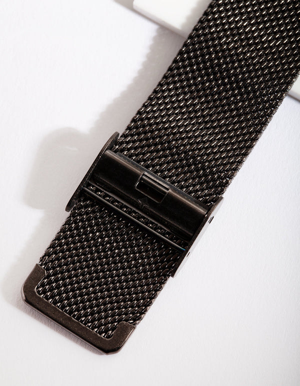 Gunmetal Sleek Mesh-Strap Watch