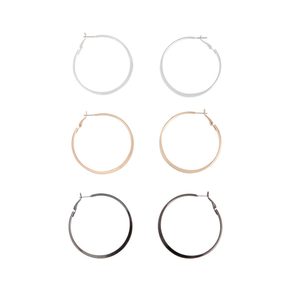 Mixed Metal Stud And Hoop Pack