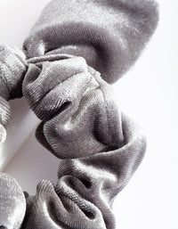 Grey Velvet Bow Scrunchie - link has visual effect only
