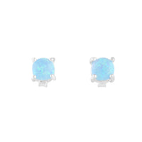 Sterling Silver Opalised Stud - link has visual effect only