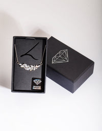 Crystal Navette Cluster Necklace - link has visual effect only