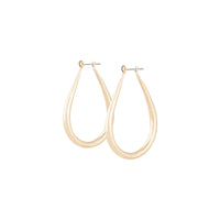 Polished Gold Teardrop Hoop Earrings - link has visual effect only