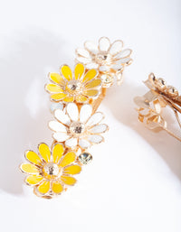 Gold Yellow Daisy Hair Clip 2 Pack - link has visual effect only