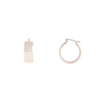 Rose Gold Mini Wide Hoop Earrings - link has visual effect only