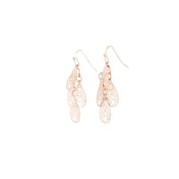 Rose Gold Filigree Teardrop Cluster Earrings - link has visual effect only