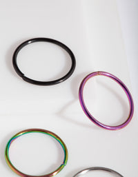 Mixed Metal Nose Ring 4 Pack - link has visual effect only