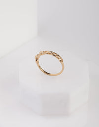 Gold Plated Sterling Silver Plated Ring - link has visual effect only