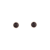Black Round Stud Earrings - link has visual effect only