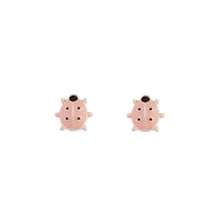 Pink LadyBug Stud Earrings - link has visual effect only