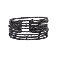 Black Multi Row Bling Station Cuff - link has visual effect only
