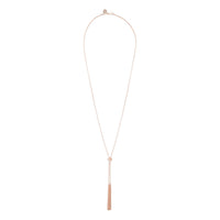Rose Gold Lariat Knot And Tassel Necklace - link has visual effect only