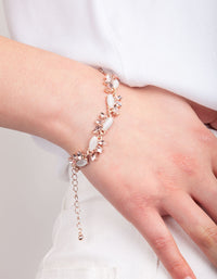 Rose Gold Pink Gem Bracelet - link has visual effect only
