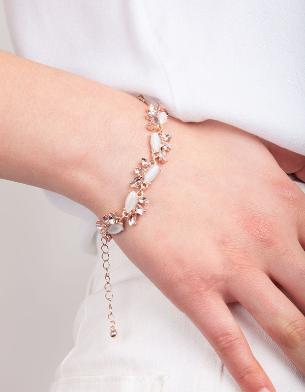 Rose Gold Pink Gem Bracelet