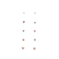 Rose Gold Micro Stud 5 Pack Earring - link has visual effect only