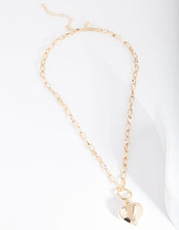 Gold Heart Chain Necklace - link has visual effect only