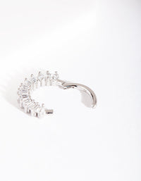 Silver Gem Lined Clicker Earring - link has visual effect only