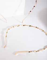 Metal Twist Headband 2 Pack - link has visual effect only