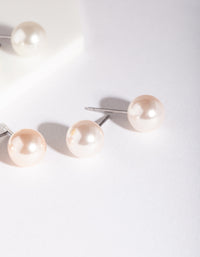 Pearl Stud Earring 3 Pack - link has visual effect only