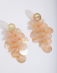 Reflective Shell Disc Earrings - link has visual effect only